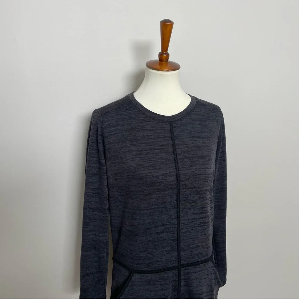 Athleta Dress Destiny Techie Pockets Stretch Lounge Athletic Travel Black Grey